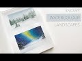 Watercolour Snowy Landscapes