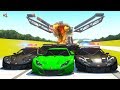 Beamng drive - Police Chases vs Sports Cars crashes #10