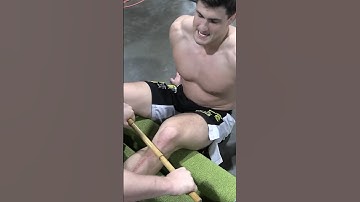 Ultra Painful Shin Conditioning with UFC Fighter Stephen Wonderboy Thompson… #funny #ufc #mma