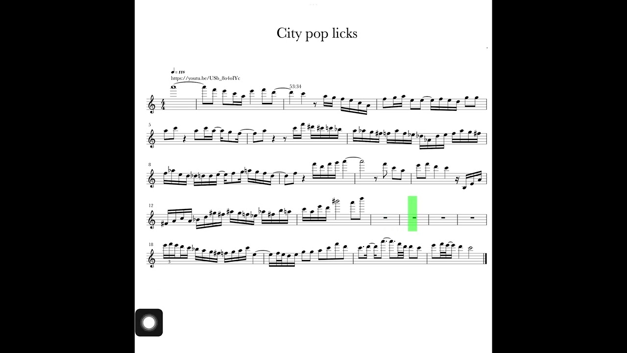 Japan City Pop ￼￼Sax Transcription ￼ - YouTube