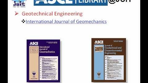ASCE DIGITAL LIBRARY @ JUIT