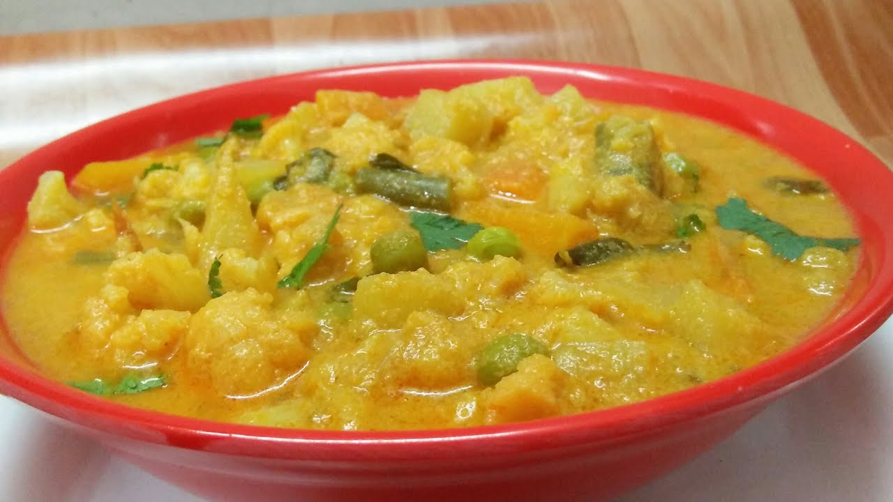 Vegetable Kurma in Malayalam /Vegetable Kurma for Chapathi &Poori YouTube