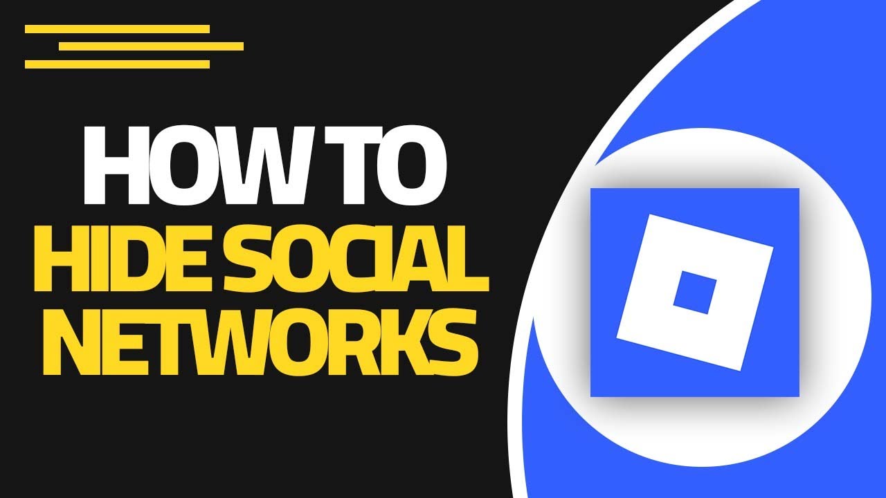 How To Hide Social Networks On Roblox Mobile | Step By Step