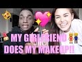 MY GIRLFRIEND DOES MY MAKEUP!!!
