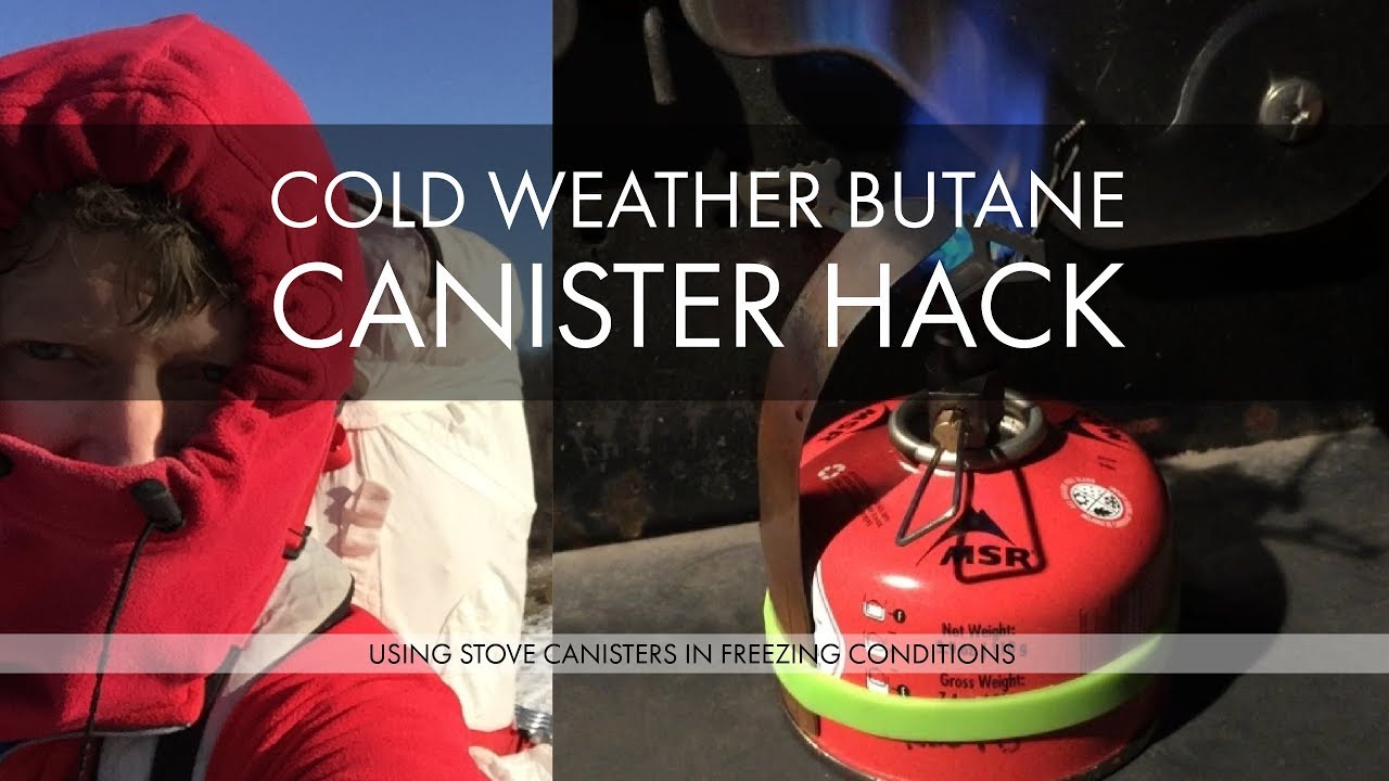 Butane Canister Stove Winter Hack Running Below 20 F Moulder Strip Youtube