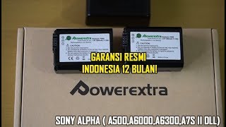 Powerextra Baterai 2-Pack Sony NP-FW50 and Smart Dual Charger LCD