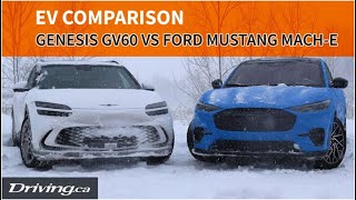 Genesis GV60 vs Ford Mustang Mach-e | EV Comparison | Driving.ca