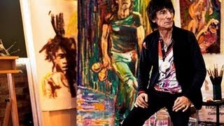 Ronnie Wood New paintings Art Exhibition at Castle Fine Art - Mick Jagger part1