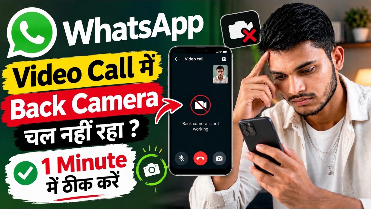 WhatsApp Video Call Back Camera Not Working Problem Solve (100% Fix ...