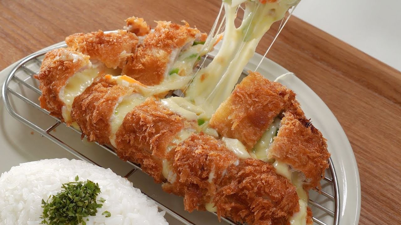 ⁣전문점 퀄리티! 이렇게 만들어야 맛있어요 (역대급 치즈 돈까스! Cheese Pork Cutlet)