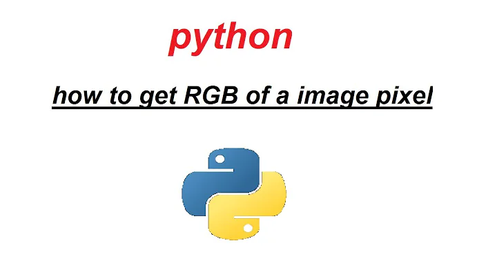 How to get RGB of a pixel in python