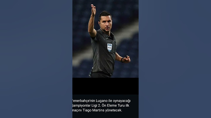 Fenerbahçe'nin Lugano ile oynayacağı Şampiyonlar ligi 2. ön eleme turu  maçını Tiago yönetecek