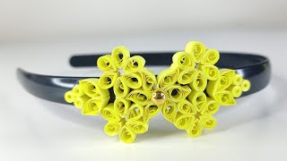 How to make Quilling hairband tutorial / Quilling Hairband Design