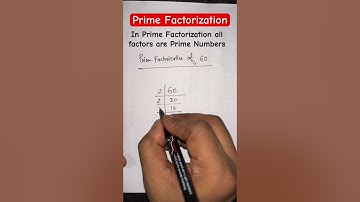 Prime Factorization of 60 #maths #factorisation #math