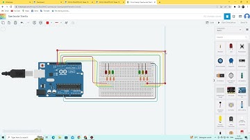 Arduino two way traffic light - Two Way Traffic Light Circuit in Tinker cad