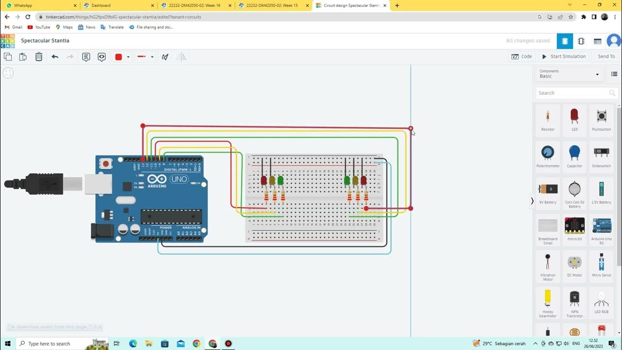 Arduino two way traffic light - Two Way Traffic Light Circuit in Tinker ...