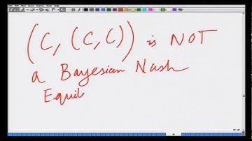 Lecture 34:  Bayesian Games Application -Battle of Sexes Game (Continued)