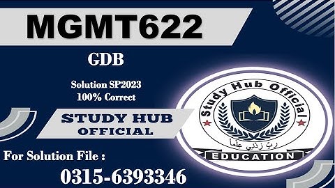 mgmt622 GDB solution sp2023 mgmt622