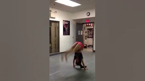 Destiny Collazo learning her back flip