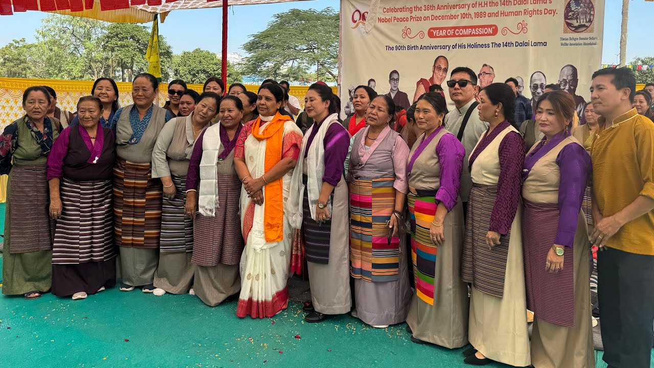 Nobel peace prize day celebration at Tibet sweater market Ahmedabad #tibetanvloger #festival 