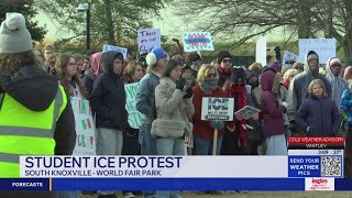 Knox County students protest ICE at World's Fair Park