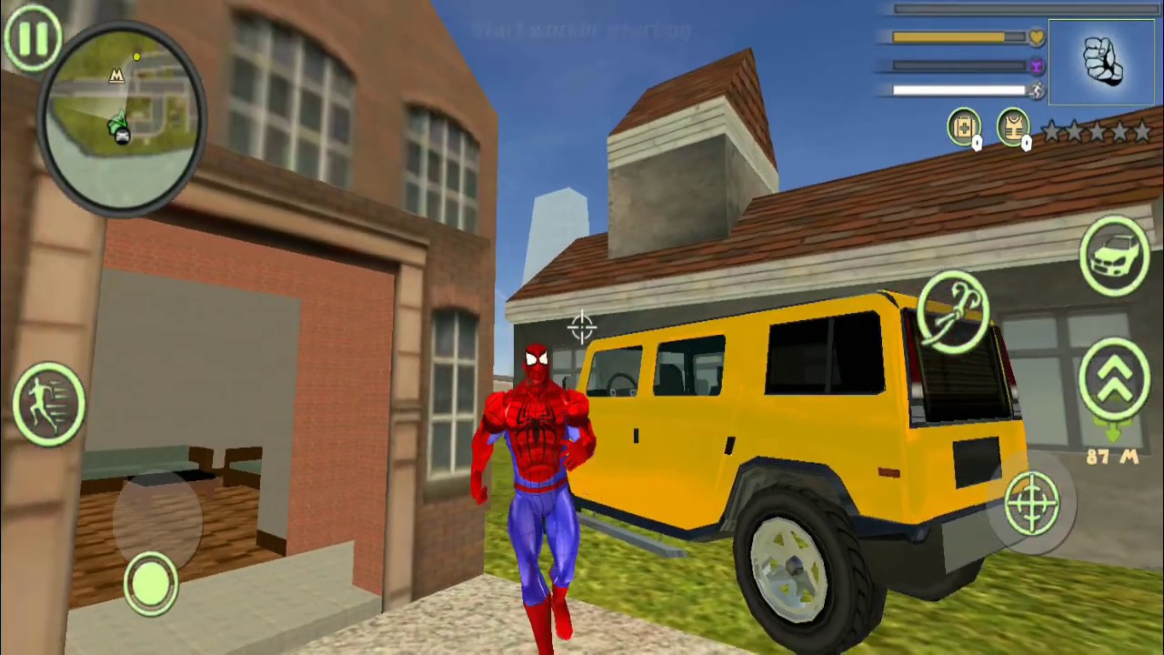 Super Rope Hero Spider Open World Street Gangster Crime Android Gameplay