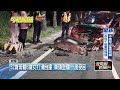 休旅車失控撞燈桿　52歲母載6歲女受困獲救