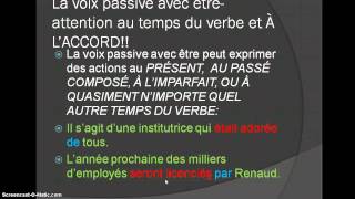 La voix passive en francais