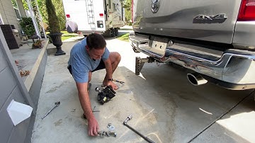 How to install weight distribution hitch with auto leveling suspension air ride bags. Equalizer