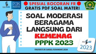 SOAL P3K MODERASI BERAGAMA KEMENAG TAHUN 2023 - BOCORAN FR CAT PPPK KEMENAG 2023