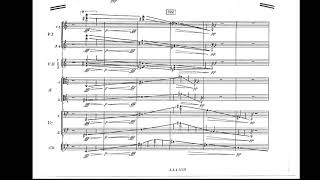 Video thumbnail of "Iannis Xenakis - Aroura (w/ score) (for string orchestra)"