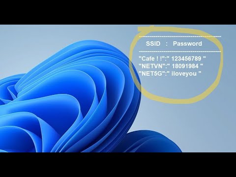 How to show all wifi passwords on desktop