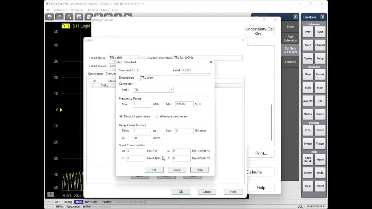 [TRL Cal 11] Cal Kit setup & Calibration procedure (TRL校正の手順) YouTube