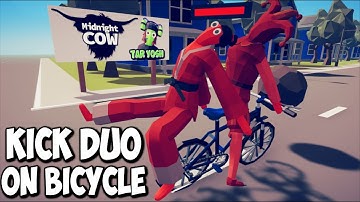 Kick Duo on Bicycle🚲 Taekwondo & Jester vs Every Faction - Totally Accurate Battle Simulator TABS