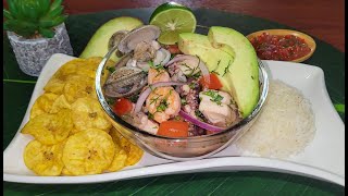 CEVICHE ECUATORIANO CON MARISCOS CONGELADOS❤