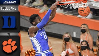 Duke vs. Clemson Full Game | 2021-22 ACC Men’s Basketball