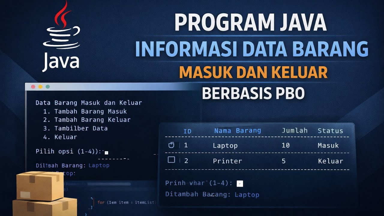 Aplikasi Pengolahan Data Barang Masuk dan Keluar Berbasis PBO dengan Java
