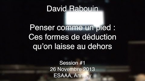 David Rabouin - Penser comme un pied : Ces formes de déduction qu
