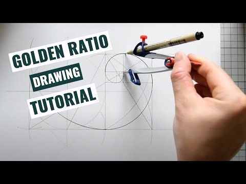 कैसे एक स्वर्ण अनुपात आयत और सर्पिल आकर्षित करने के लिए | पवित्र ज्यामिति ट्यूटोरियल