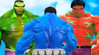 Savage Hulk vs Immortal Hulk vs Blue Hulk - Who is most Angry and Dangerous Hulk? - GTA V mod Hulk