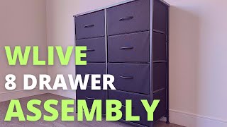 WLIVE Fabric Dresser For Bedroom 8 Drawers Assembly aka YITAHOME Fabric Dresser for Bedroom 8 Drawer
