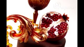 Украшение торта гранатом (pomegranate on the cake) Украшение торта гранатом (pomegranate on the cake)