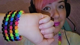 Kandi Cuff Tutorial Rainbow and Black Even Peyote Stitch