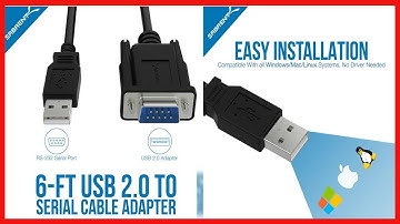 SABRENT USB 2.0 to Serial (9-Pin) DB-9 RS-232 Adapter Cable 6ft Cable [FTDI Chipset] (CB-FTDI)