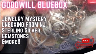 Goodwill Bluebox Mixed Jewelry Unboxing from NJ Sterling Silver, Gemstones and More!!