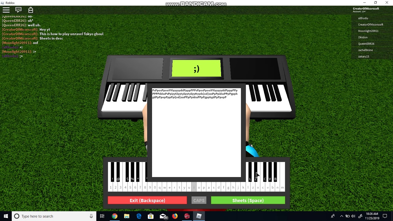 How to play unravel tokyo ghoul on roblox piano - YouTube