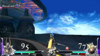 Final Fantasy Dissidia [duodecim]  012 - Warrior of Light Vs. Cloud (High)