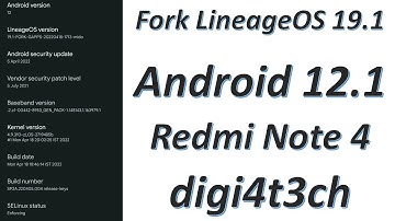 |Fork LineageOS 19.1| |Android 12.1| |Redmi Note 4| |Mido| |Raw Review| By |DIGI4T3CH