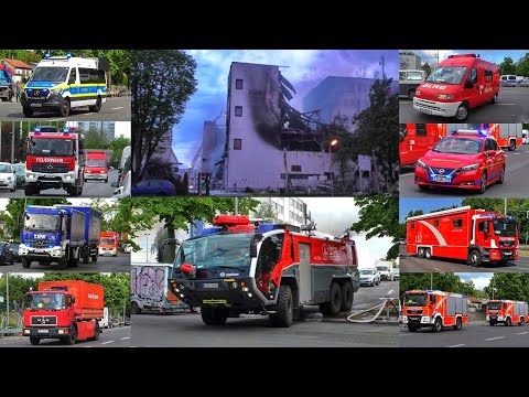 [CHEMIEBRAND BEI WAFFENHERSTELLER🔥☣️] Einsatzfahrten 》FLF, Werkfeuerwehr uvm. || Berliner Feuerwehr