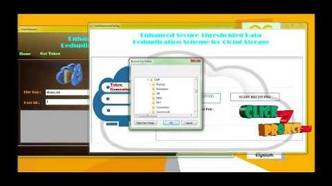 Secure Distributed Deduplication Systems-Improved Reliability | Final Year Projects 2016 - 2017